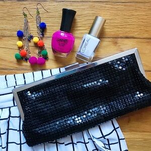 Style & Co. Black Sequin Clutch